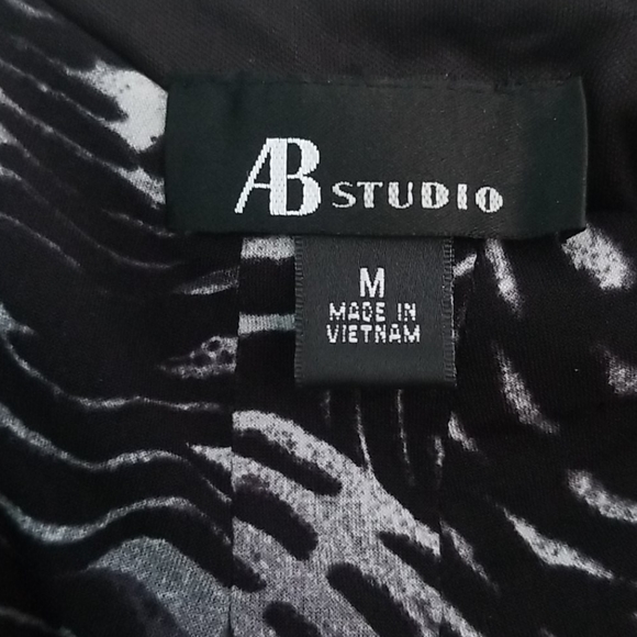 Black printed Dress Medium AB Studio Medium - Picture 4 of 5